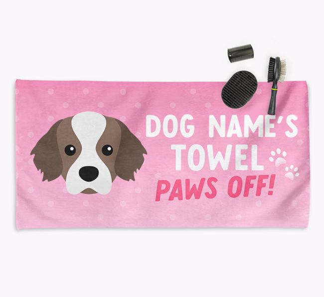 Paws Off Personalized Towel for your {breedFullName}